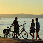 balaton magyarország nyár part bicikli