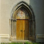 Díszes kapu a marosvásárhelyi Vártemplomon