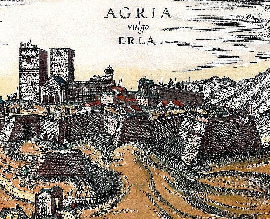 Eger ábrázolása a 16. század végéről (Wikipédia)