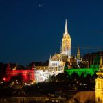 Fényfestés a szabadságharc emlékére. Fotó: MTI