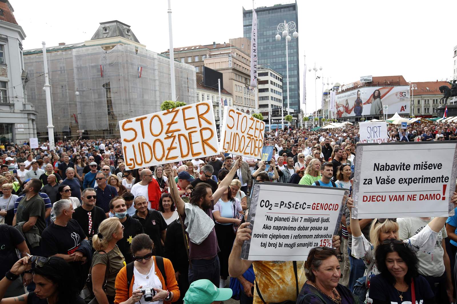 horvátország oltásellenes tüntetés