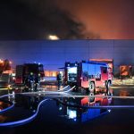 Kőbányai tűzeset egy raktárépületben. Fotó: MTI