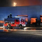 Kőbányai tűzeset egy raktárépületben. Fotó: MTI