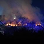 teljes terjedelmében ég a Borostyán Med Hotel tetőszerkezete