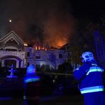 teljes terjedelmében ég a Borostyán Med Hotel tetőszerkezete