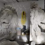 A Lánchíd oroszlánjai restaurálás alatt
