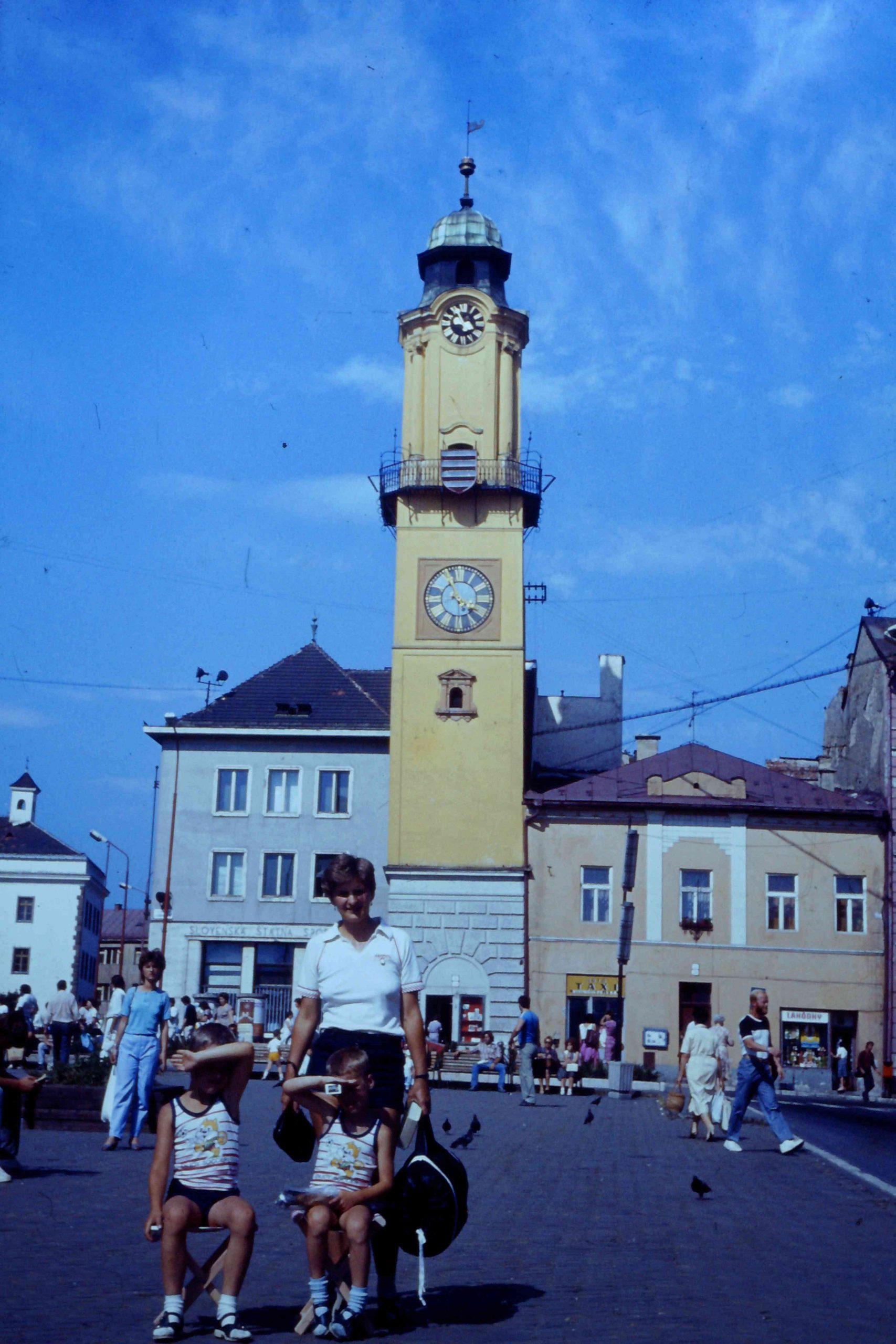 1987.07.08. - Besztercebánya, főtér, várostorony