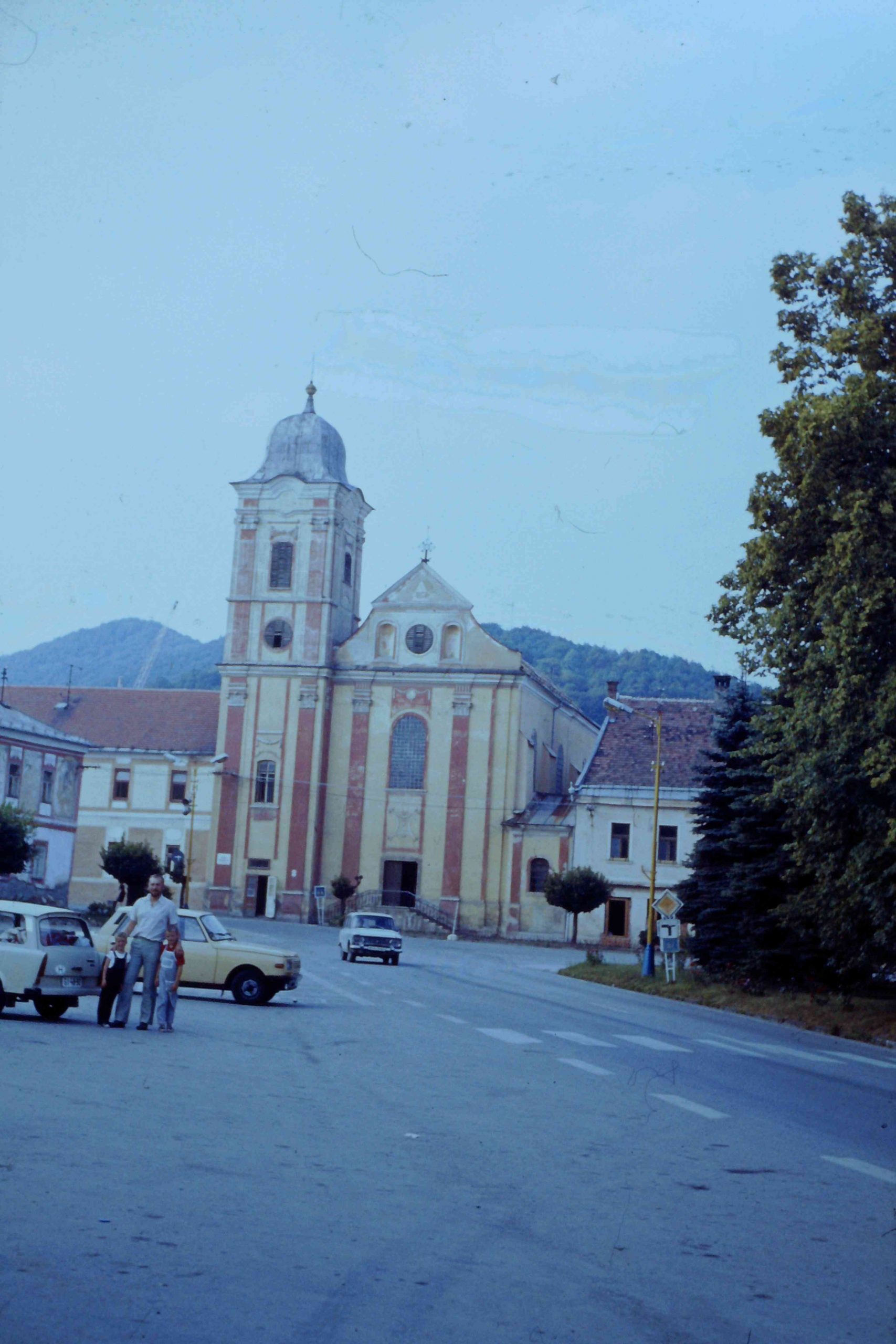 1987.07.14. - Csehszlovákia, Rozsnyó, volt franciskánus kolostor és templom, barokk harangtorony