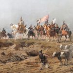 Árpád és a hét vezér a Feszty-körképről (Wikipédia)