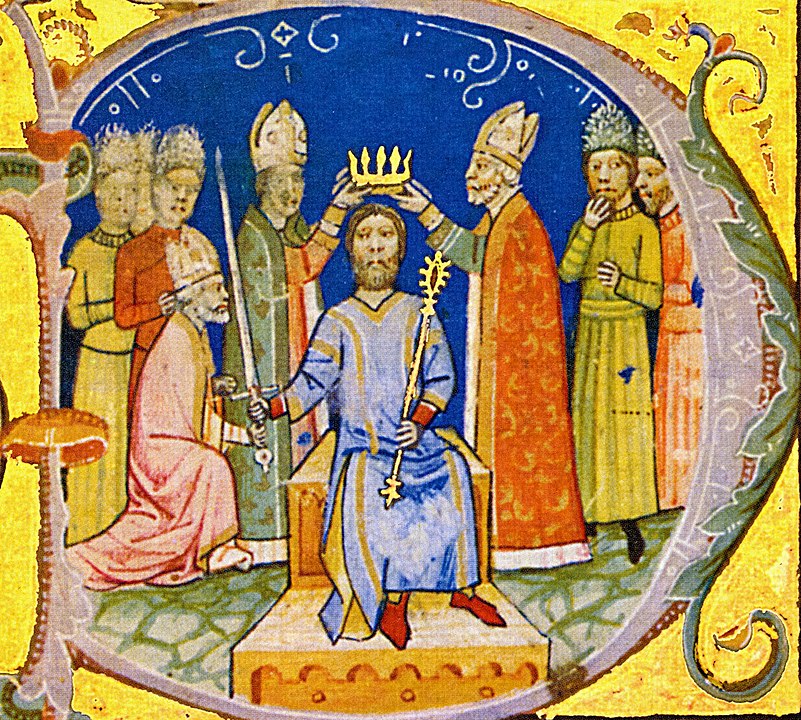 I. András megkoronázása a Képes Krónikában (Wikipédia)