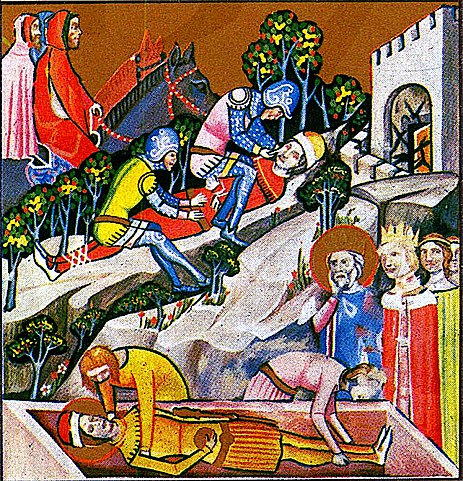 Imre herceg temetése és Vazul megvakíttatása a Képes Krónikában (Wikipédia)