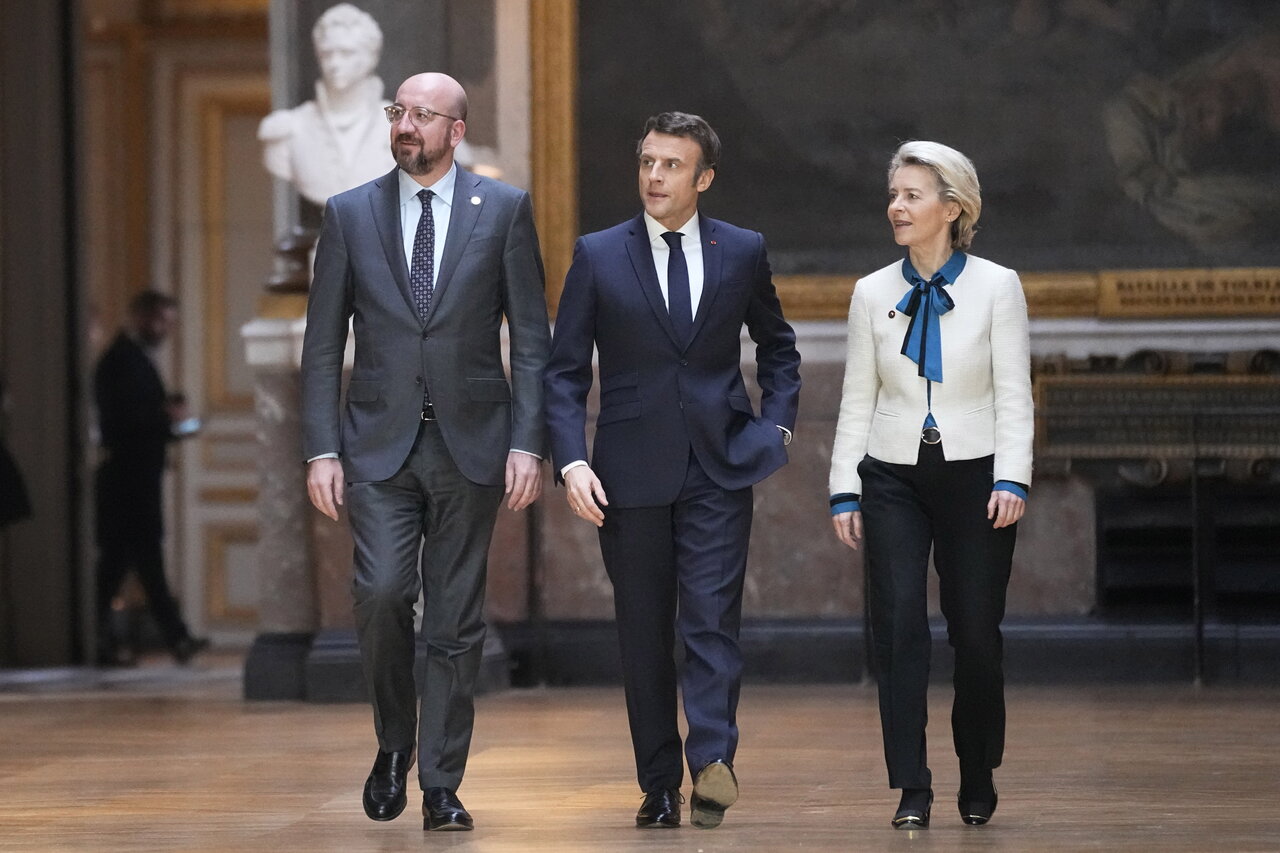 Leyen Macron Michel