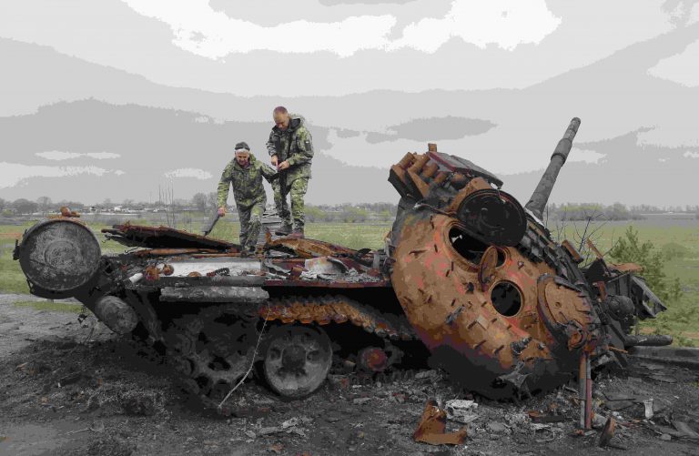 Megsemmisített orosz harci jármű