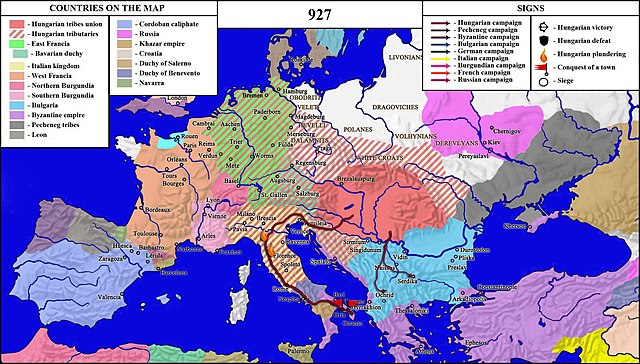 A 927. évi magyar hadjárat a pápai segítségnyújtás keretében (Wikipédia)