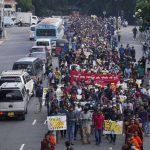 Srí Lanka demonstráció