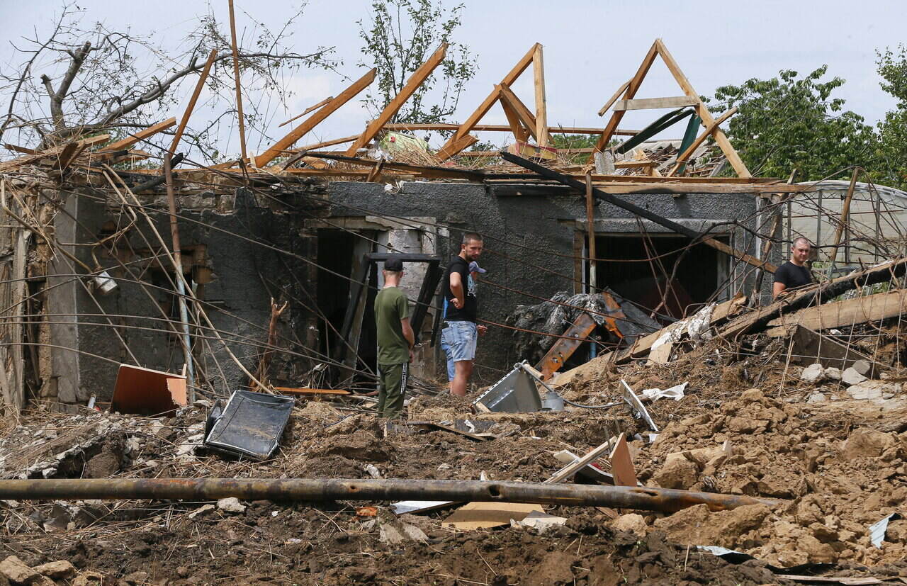 Lerombolt lakóház Odesszában