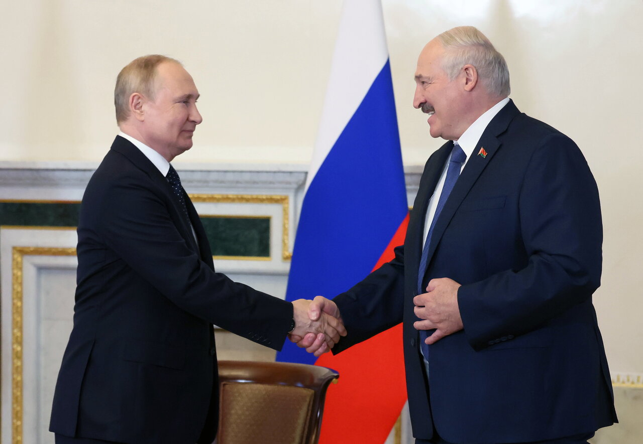 Lukasenka és Putyin Szentpéterváron
