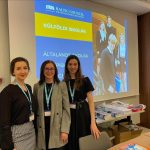 Olga Govor, a Baltic Council egyik alapítója (k), Natalia, lett study abroad manager (b), Réka a magyar irodából (j)