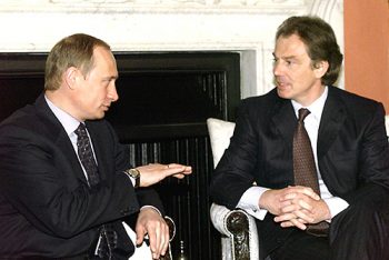 Putyin és Tony Blair