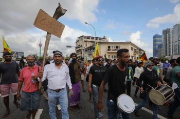 Tüntetés Srí Lankán