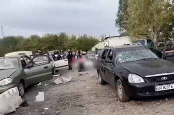 Szétlőtt ukrán civil konvoj