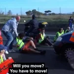 Olasz klímatüntetők autópálya
