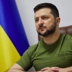 Volodimir Zelenszkij Ukrajna elnöke ukrán