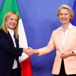 Meloni és von der Leyen