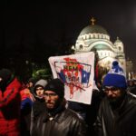 koszovó szerbia tüntetés usa