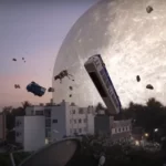 A Hold belezuhan a Földbe