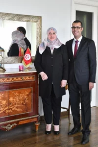Abdelkarim Hermi és felesége Tunézia nagykövete, budapest