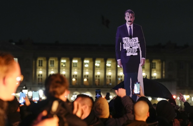 nyugdíj tüntetés Macron Franciaország