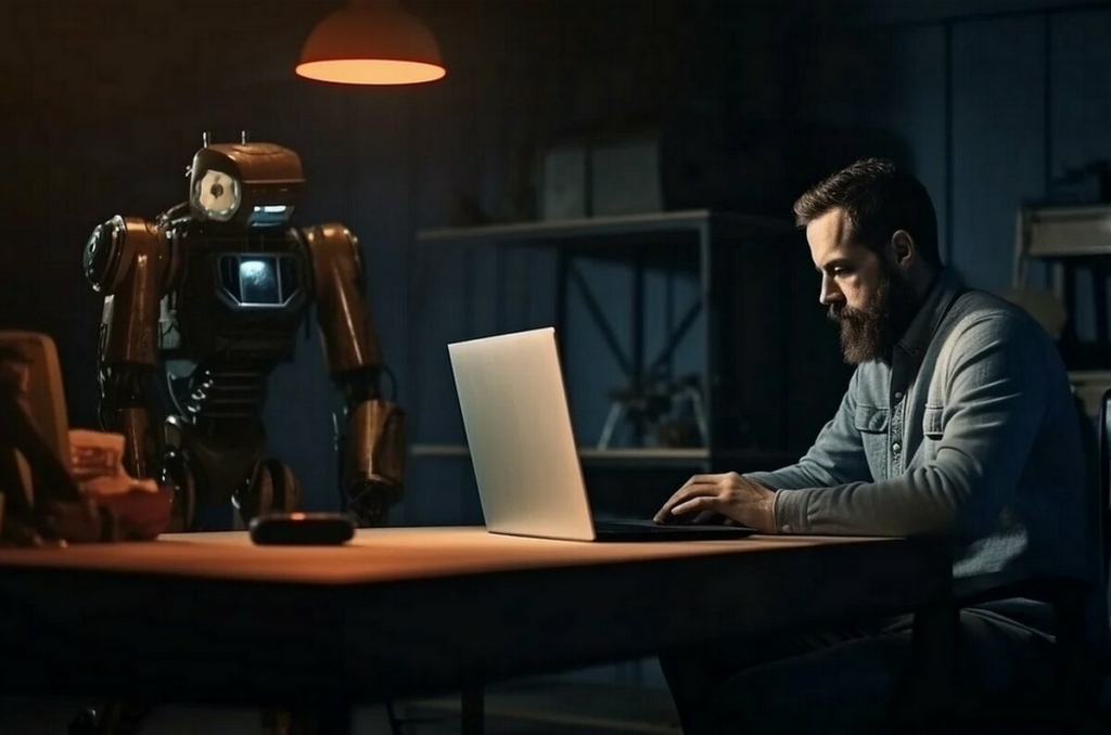 Ember és robot