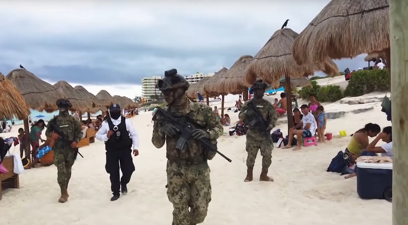 mexikó strand katona