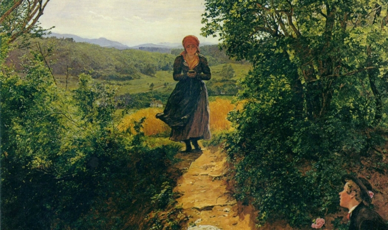 Ferdinand Georg Waldmüller festmény okostelefon időutazó