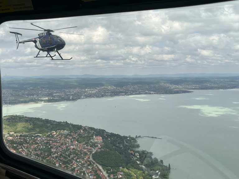 Siófok Balaton helikopter bázis rendőrség Siófok-Kiliti repülőtér