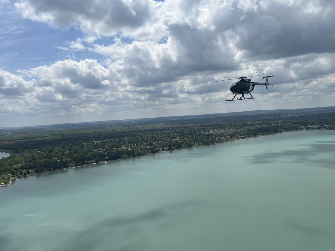 Siófok Balaton helikopter bázis rendőrség Siófok-Kiliti repülőtér