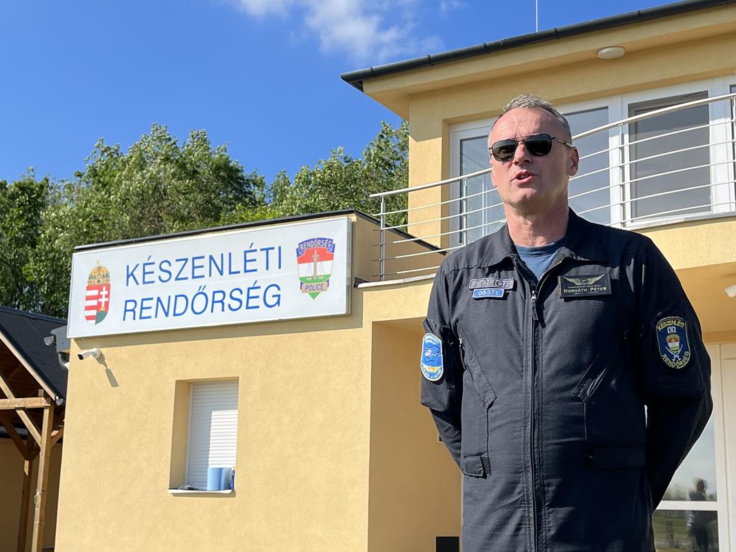 Siófok Balaton helikopter bázis rendőrség Siófok-Kiliti repülőtér