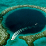 Nagy Kék Lyuk víznyelő Belize környezet természet