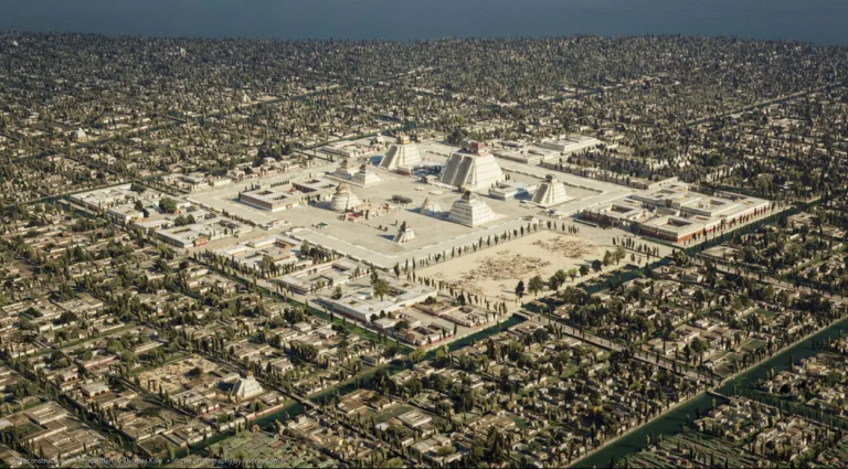 Lenyűgöző 3D rekonstrukció az azték fővárosról, Tenochtitlánról3