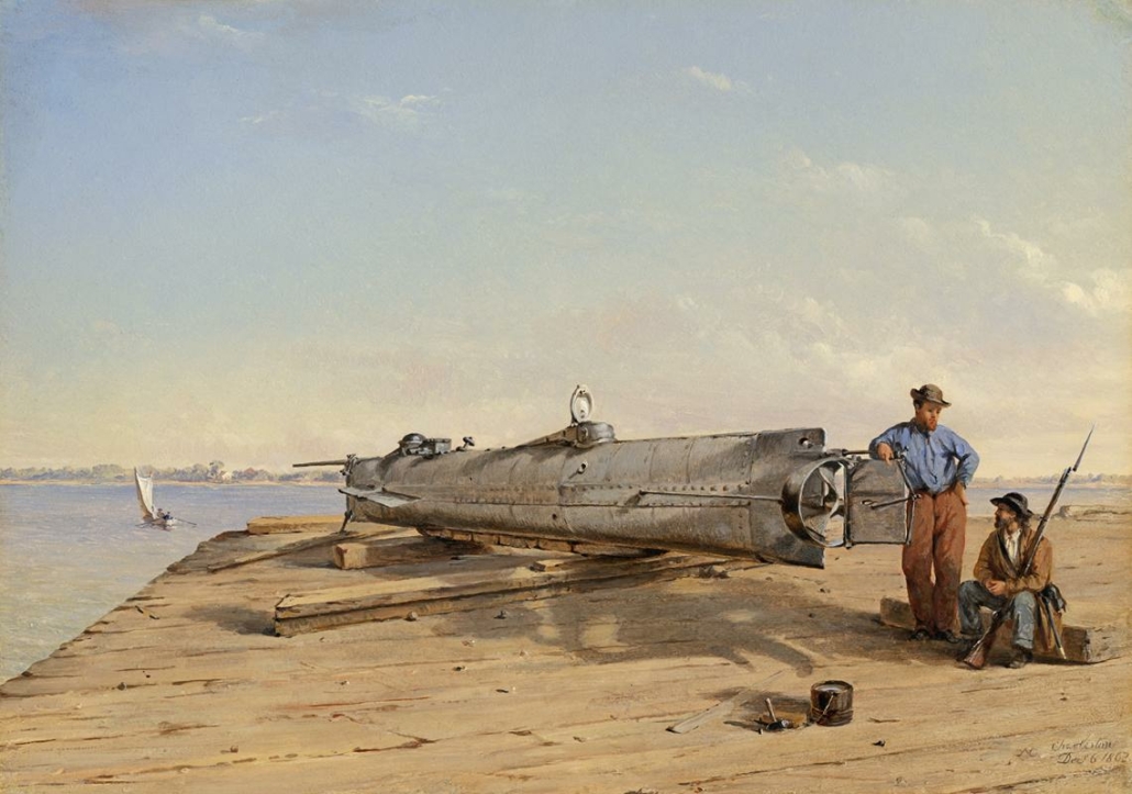 H. L. Hunley tengeralattjáró festmény