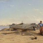 H. L. Hunley tengeralattjáró festmény