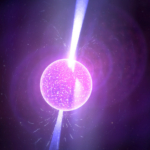 Őrült sebességgel forog egy neutroncsillag és sugárzással bombázza környezetét