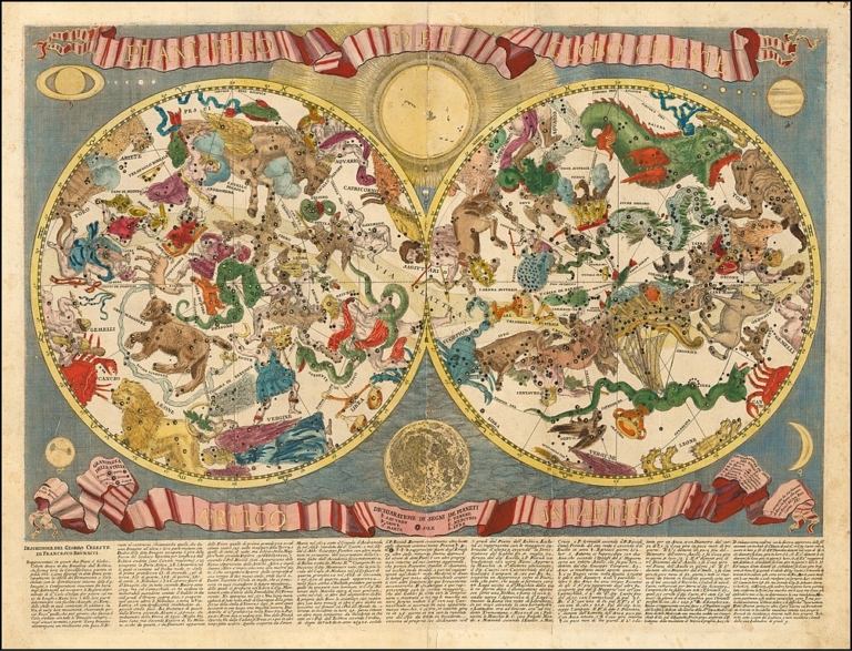 csillagtérkép ősi Olaszország