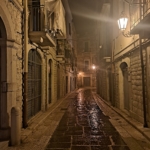 Utcakép esőben - Trani, Puglia