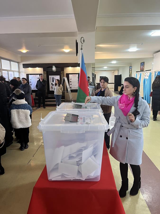 Khirdalan, Azerbajdzsán, előrehozott elnökválasztás 2024. Fotó: Daily News Hungary