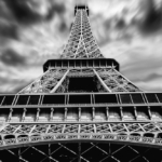 eiffel torony fekete fehér