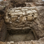 Kolozsvár római kori falrész feltárása. Fotó: Emil Boc/Facebook