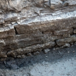 Kolozsvár római kori falrész feltárása.