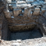 Kolozsvár római kori falrész feltárása.